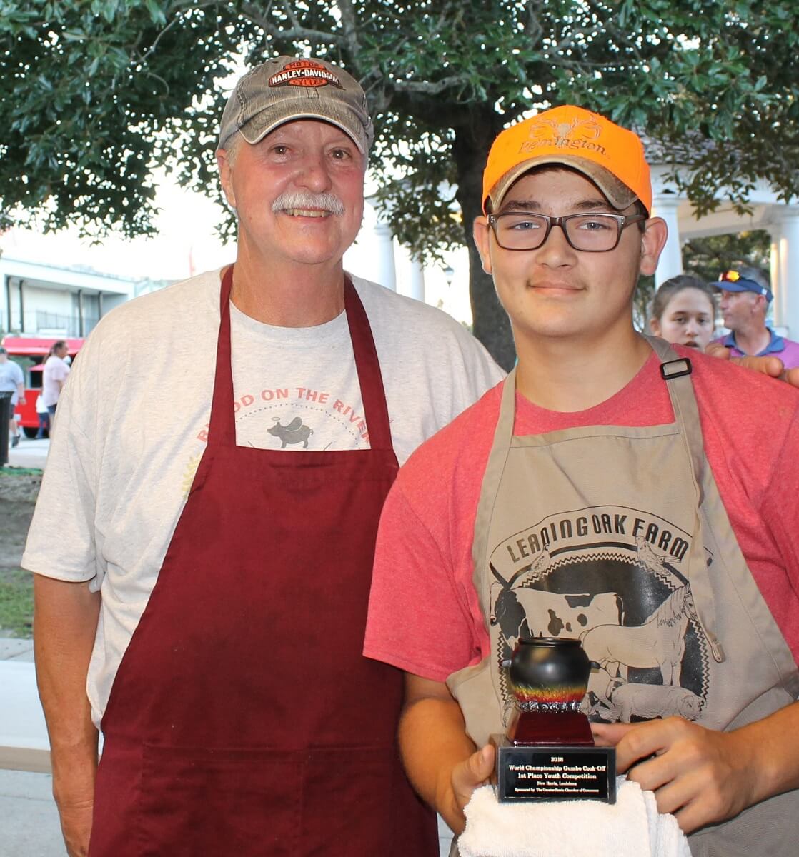 Kernis Louviere with youth representing Leaning Oak Farm at World Championship Gumbo Cookoff Youth Gumbo Competition