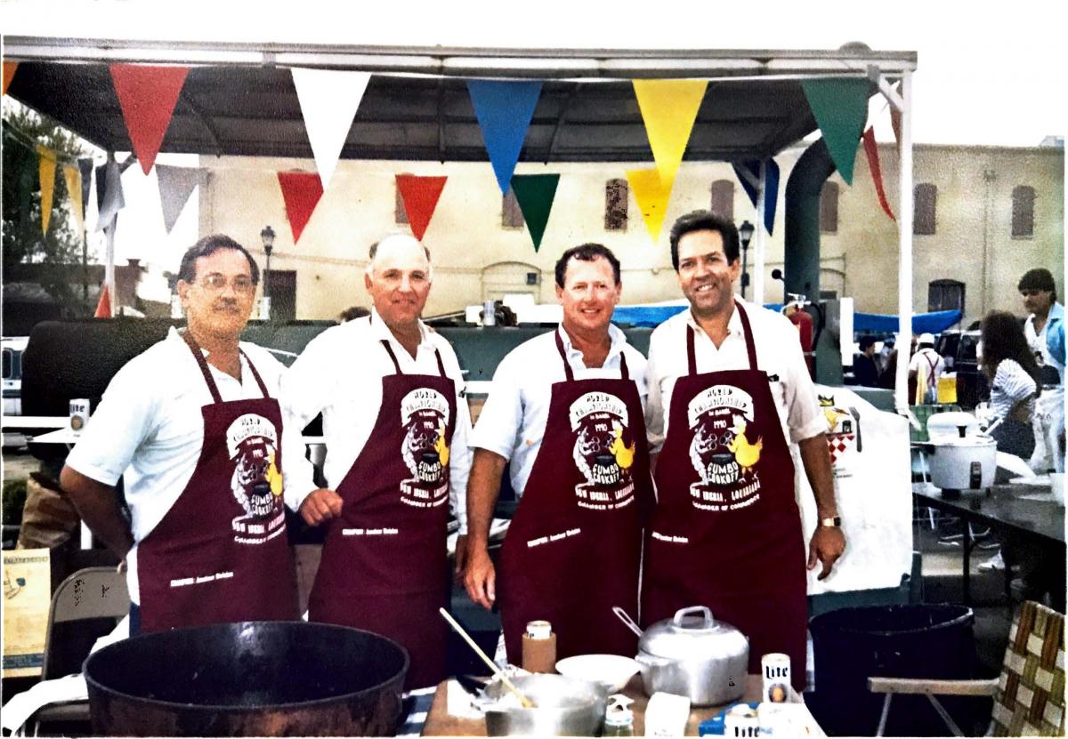 Tommy Granger (far right) and his team at World Championship Gumbo Cookoff