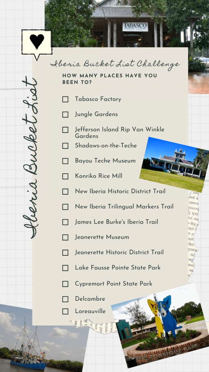Iberia Parish Louisiana Bucket List Infographic