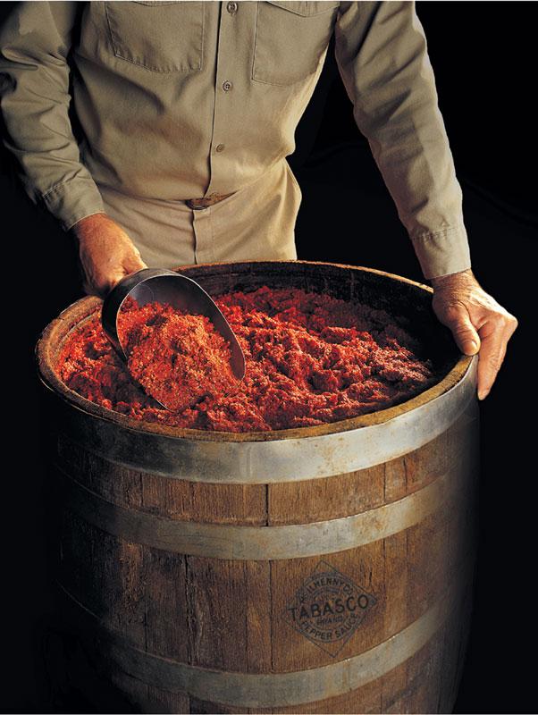 TABASCO Pepper Mash Barrel  - Courtesy of McIlhenny Co.