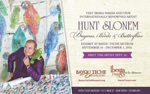 Hunt Slonem Exhibit at Bayou Teche Museum