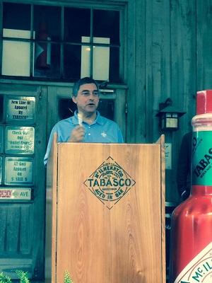 Lieutenant Governor Jay Dardenne press conference at Tabasco National Travel and Tourism Week